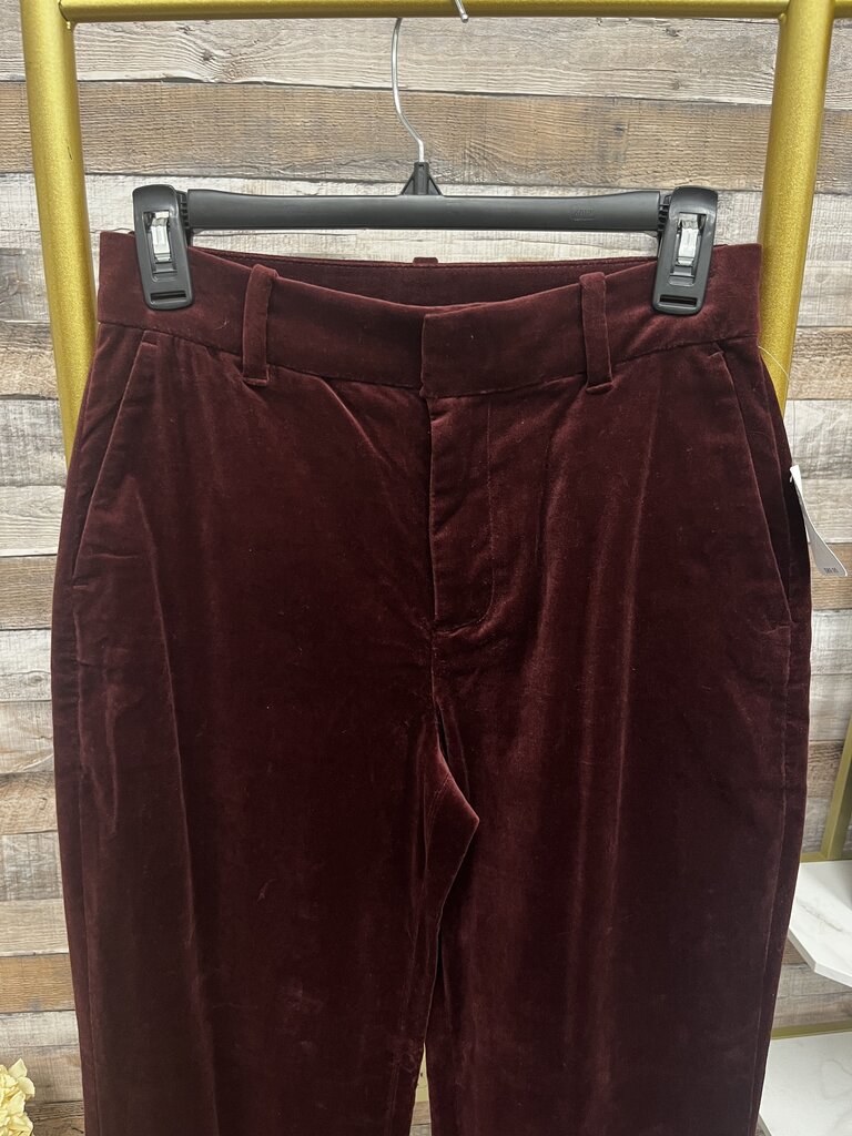 Gap NWT Red Wide Leg Velvet Pants