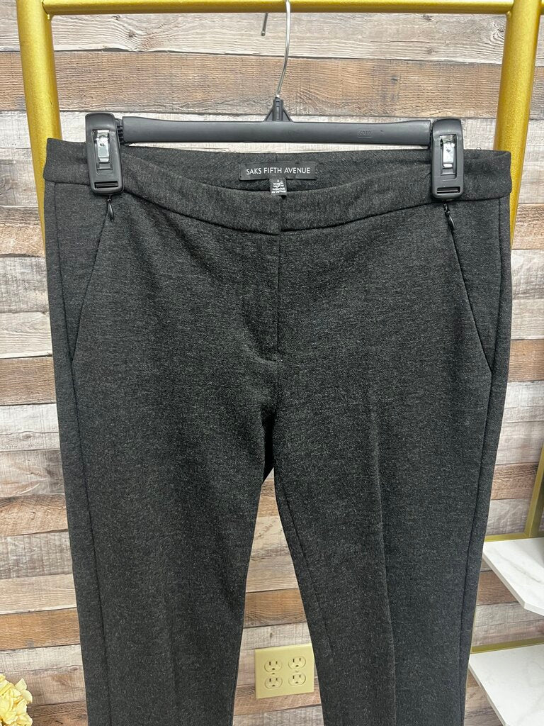 Saks Fifth Avenue Charcoal Grey Slim Fit Pants