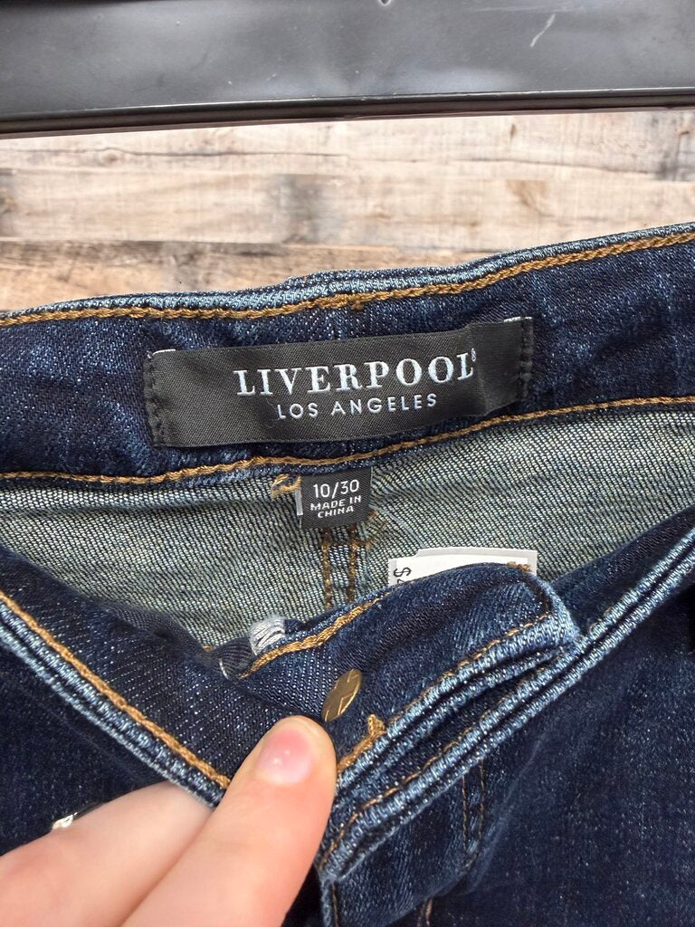 Liverpool LA Wide Leg Dark Wash Denim