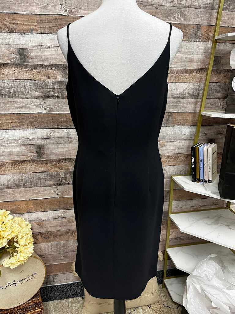 Dressbarn Black Floral Embroidered Slip