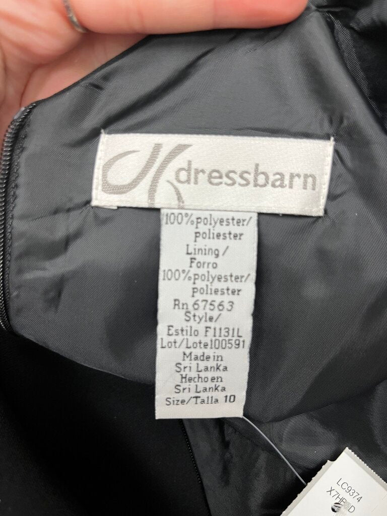 Dressbarn Black Floral Embroidered Slip
