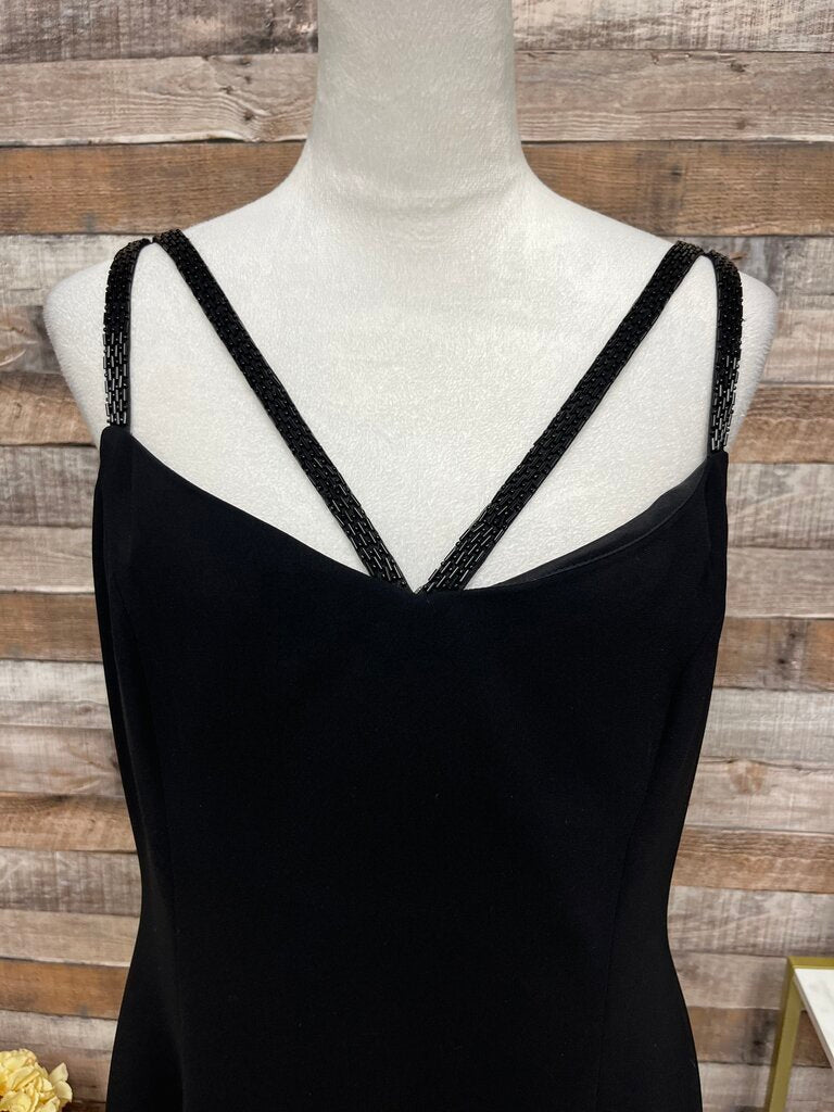 Jones New York Black Dress w/Beaded Straps