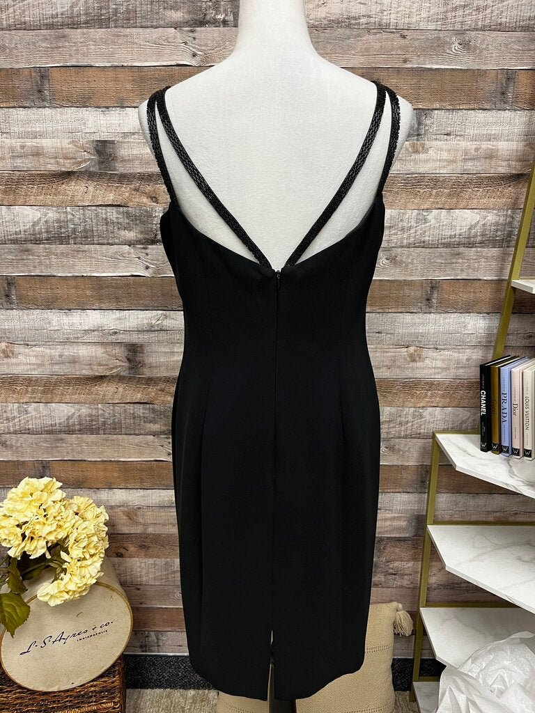 Jones New York Black Dress w/Beaded Straps