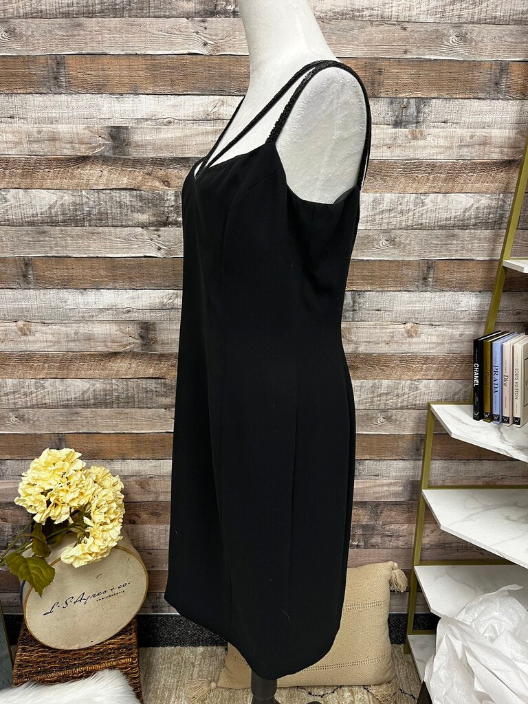 Jones New York Black Dress w/Beaded Straps