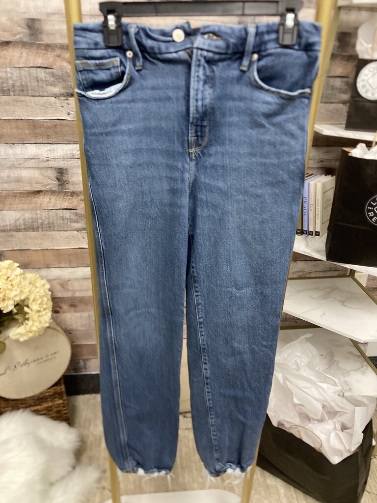 Good American High Rise Straight Leg Jeans