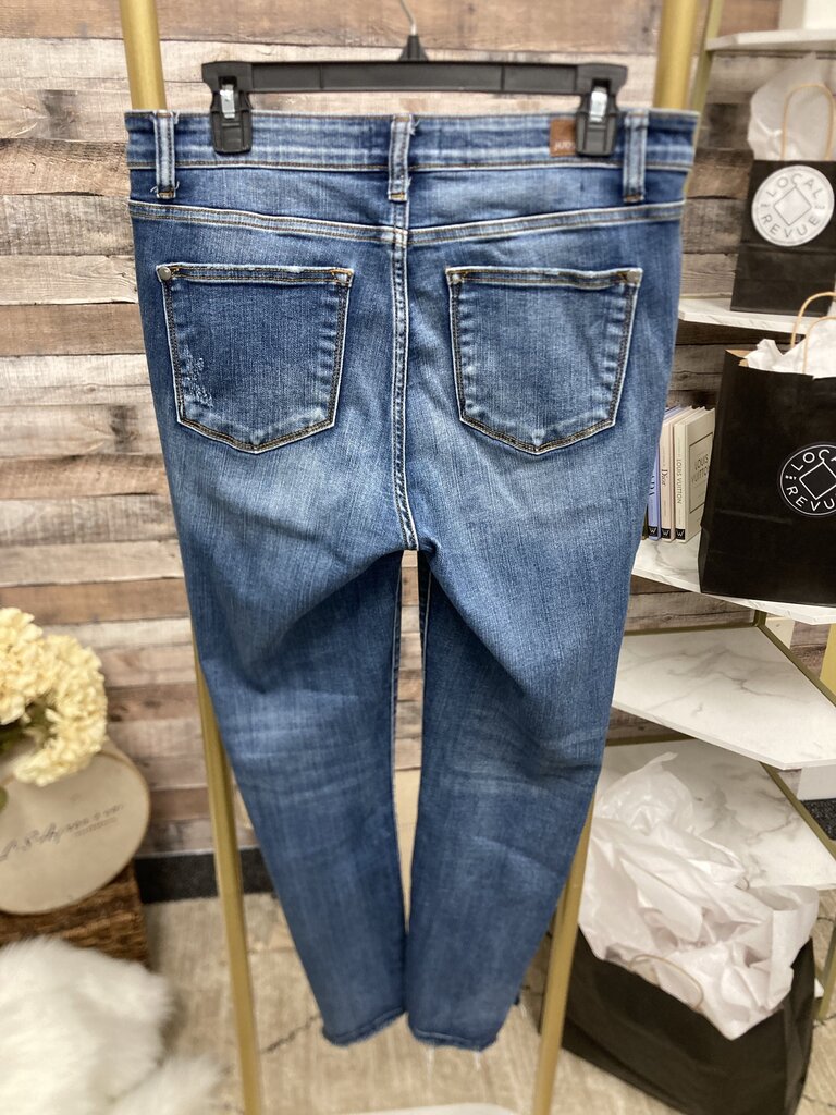 Judy Blue Skinny Fit Raw Hem Split Jeans