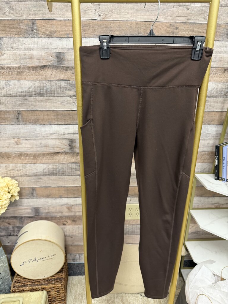 Fabletics Dark Brown Fleece Lined Leggings
