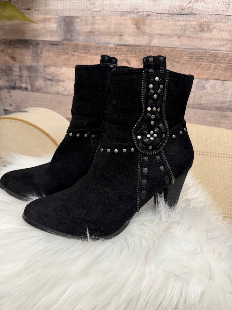 Coconuts by Matisses Black Suede Ankle Western