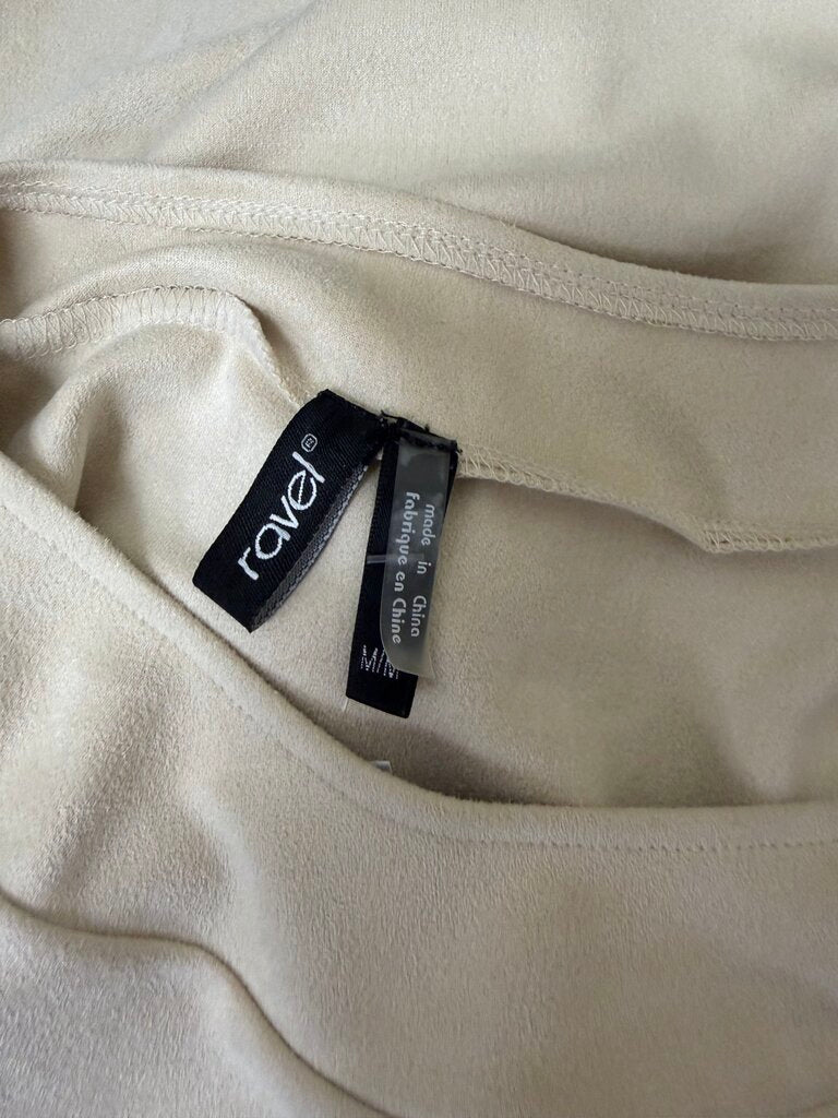 Ravel Cream Asymetrical Long-Sleeve Top