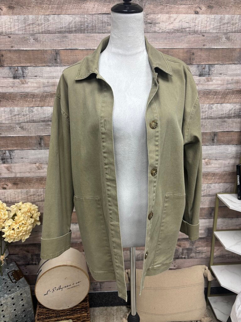 Melrose and Market Olive Green Utility Jacket