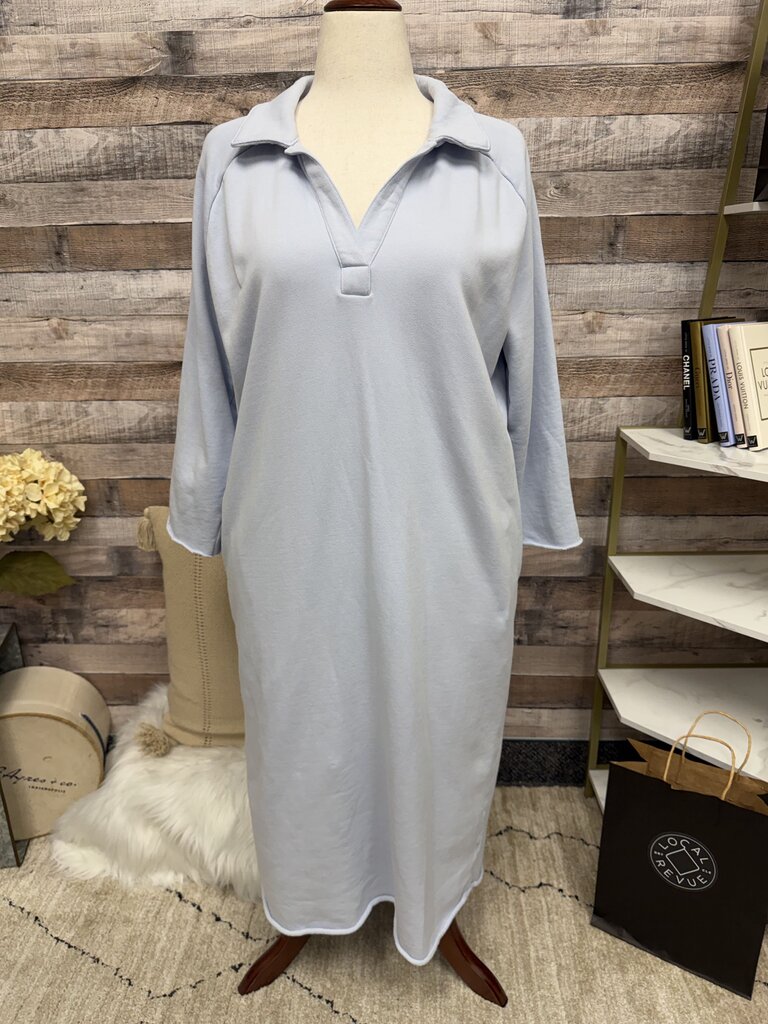 Haven Well Within Periwinkle Cotton Terry V-Neck Dress