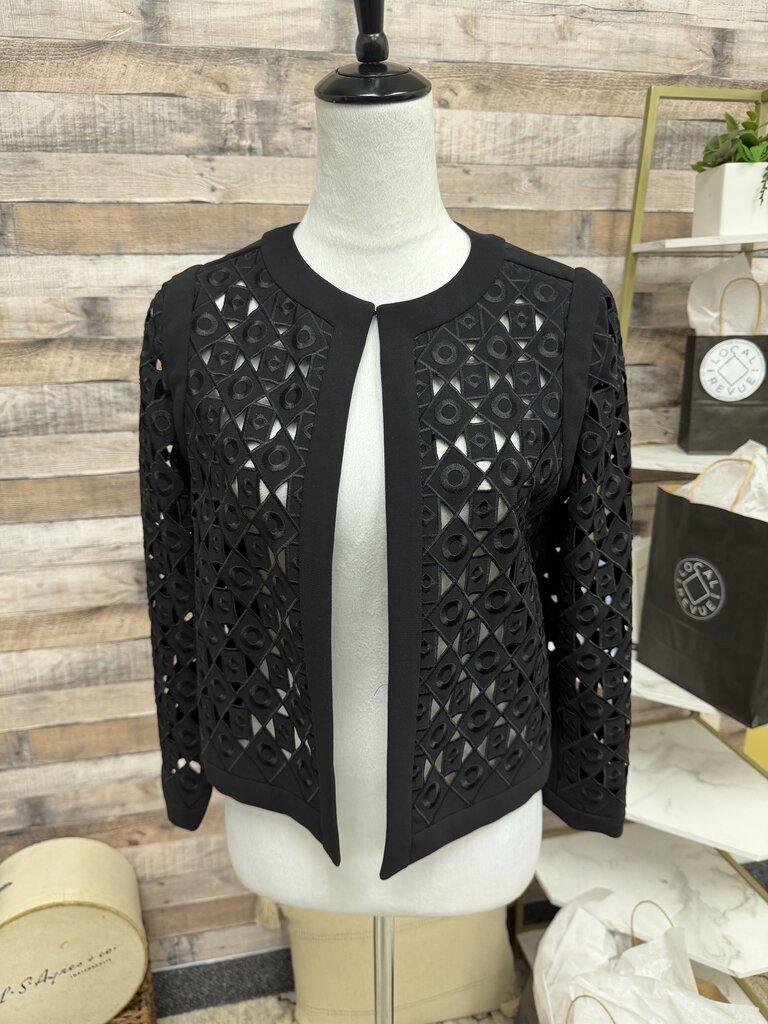 Black Cutout Cropped Blazer