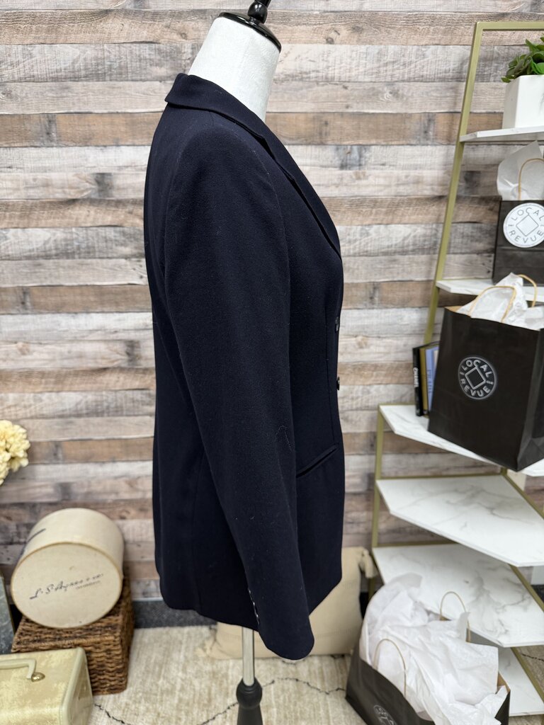 Evan Picone Navy Double Breasted Blazer