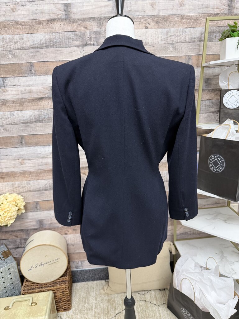 Evan Picone Navy Double Breasted Blazer