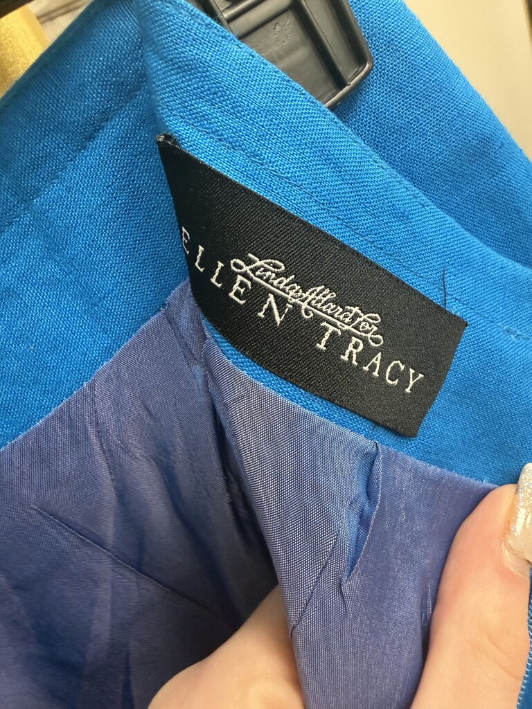 Linda Allard Ellen Tracy Azure Blue Suit