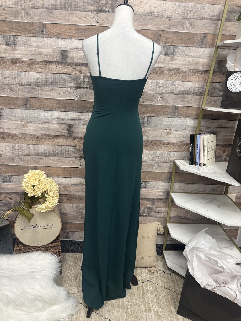 Windsor Forest Green Slip Maxi High Leg