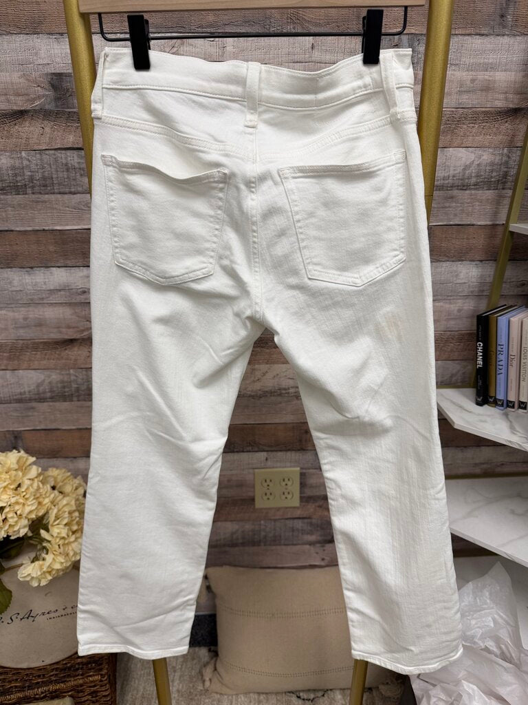 J Crew White Kickout Denim
