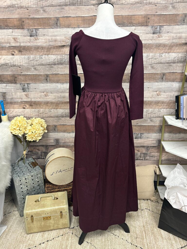 Tuckernuck Wine 3/4/ Sleeve Fitted Top