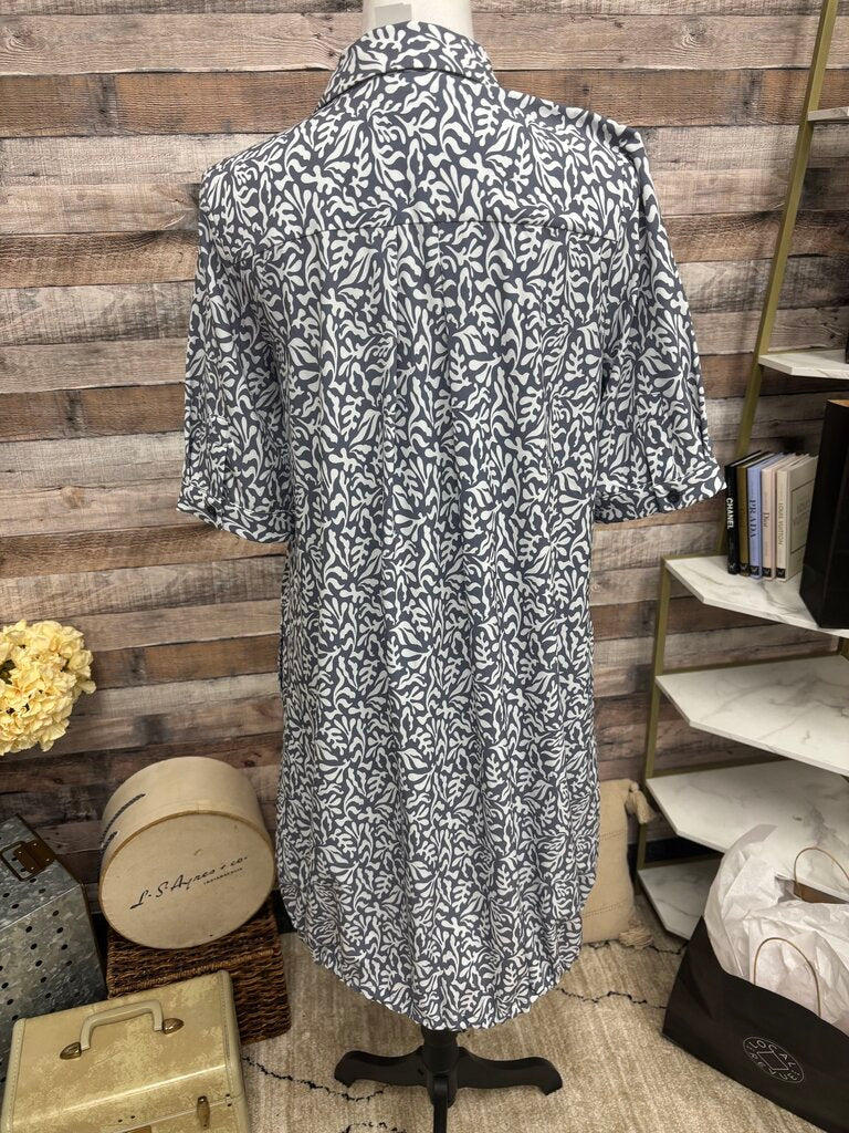 Chico's Grey & White Coral Print Dress
