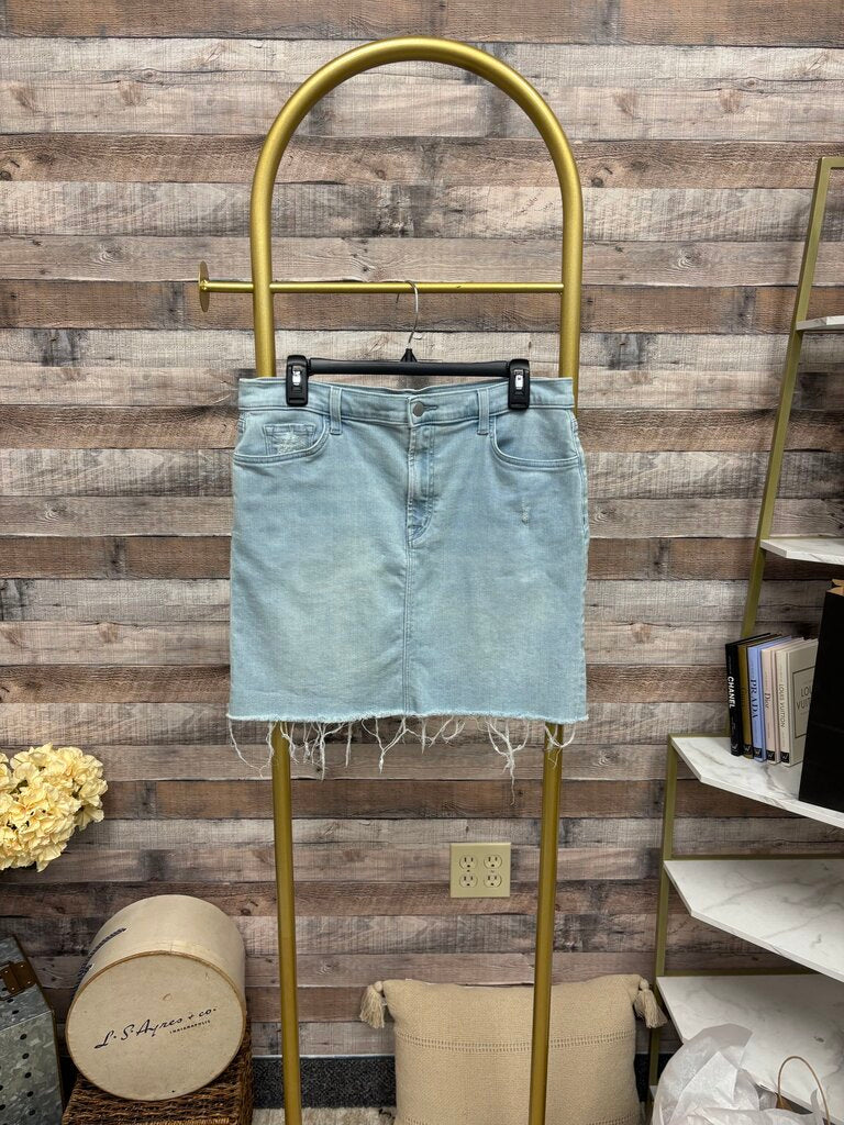 J Brand Lt Blue Denim Skirt