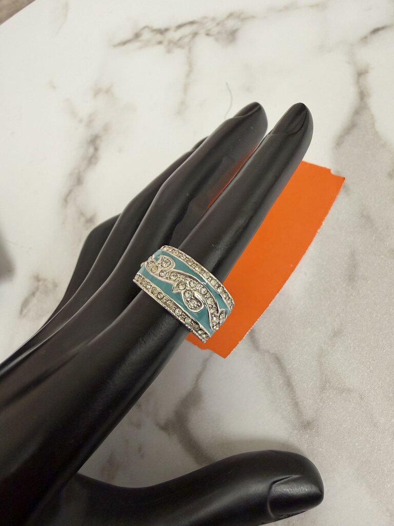 Turquoise & Rhinestone Ring