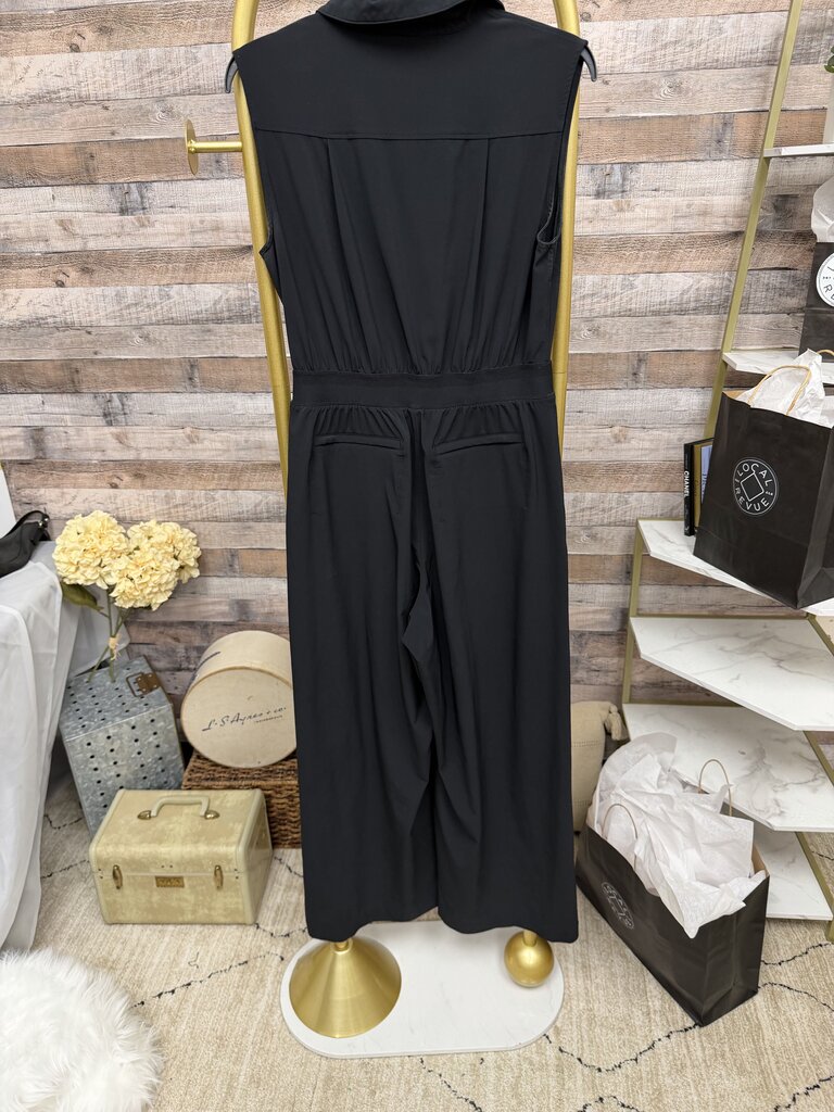 Athleta Black Wide Leg Zipper Jumpsuit