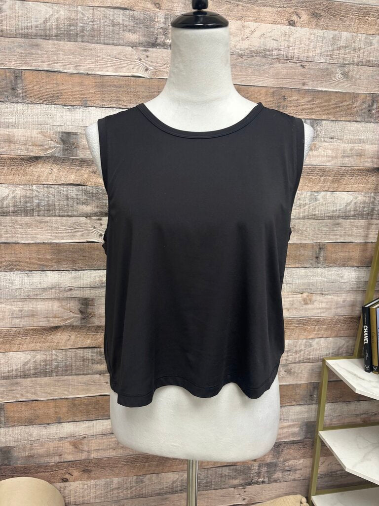 Athleta Black Loose Fit Cropped Tank Top