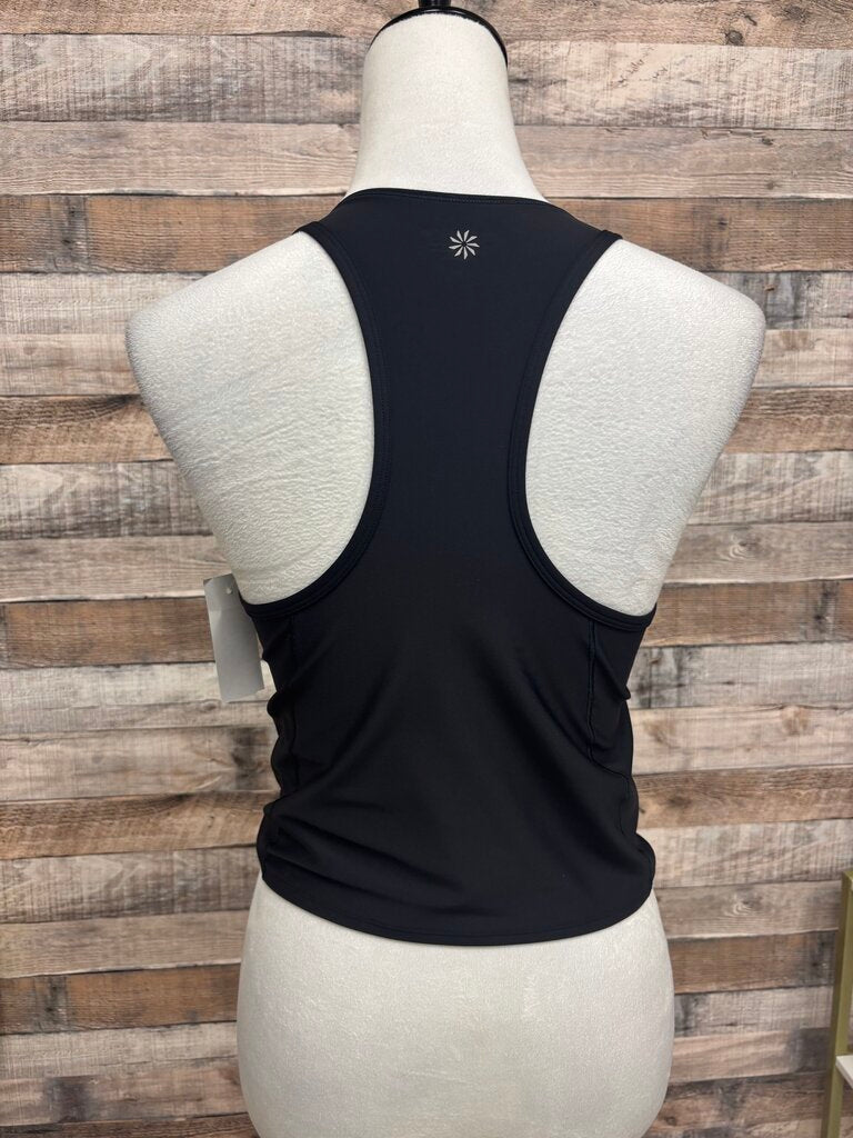 Athleta Black Fitted Racerback Athletic Tank Top