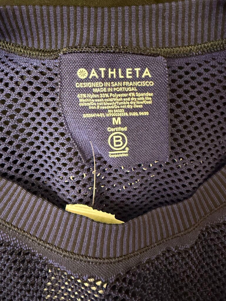 Athleta Dark Purple Mesh Athletic Tank Top
