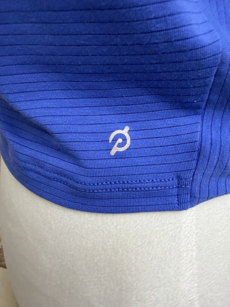 Peloton Royal Blue Twist Front Cropped Athletic Tank Top