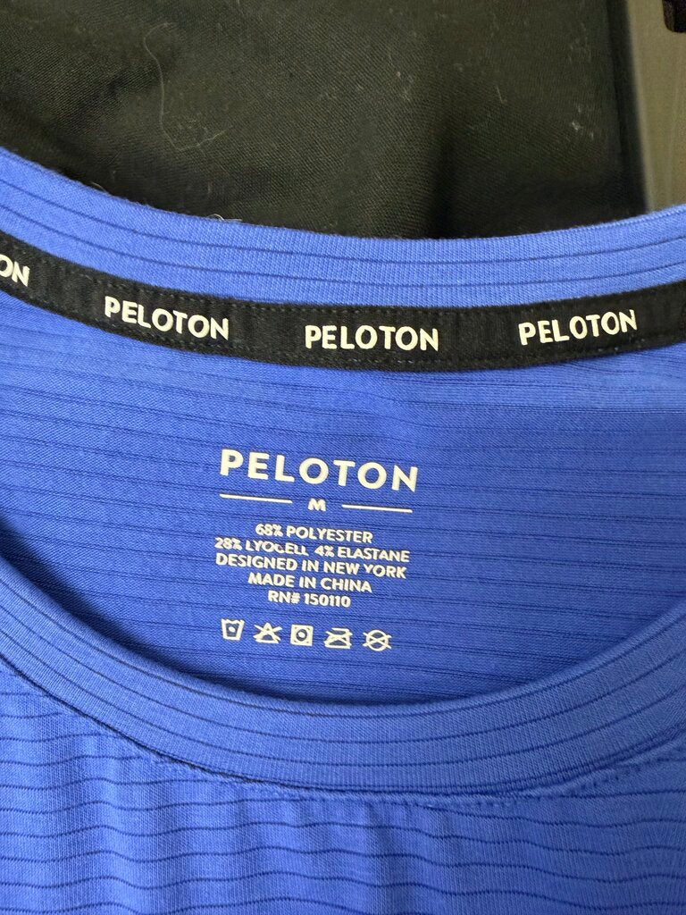 Peloton Royal Blue Twist Front Cropped Athletic Tank Top
