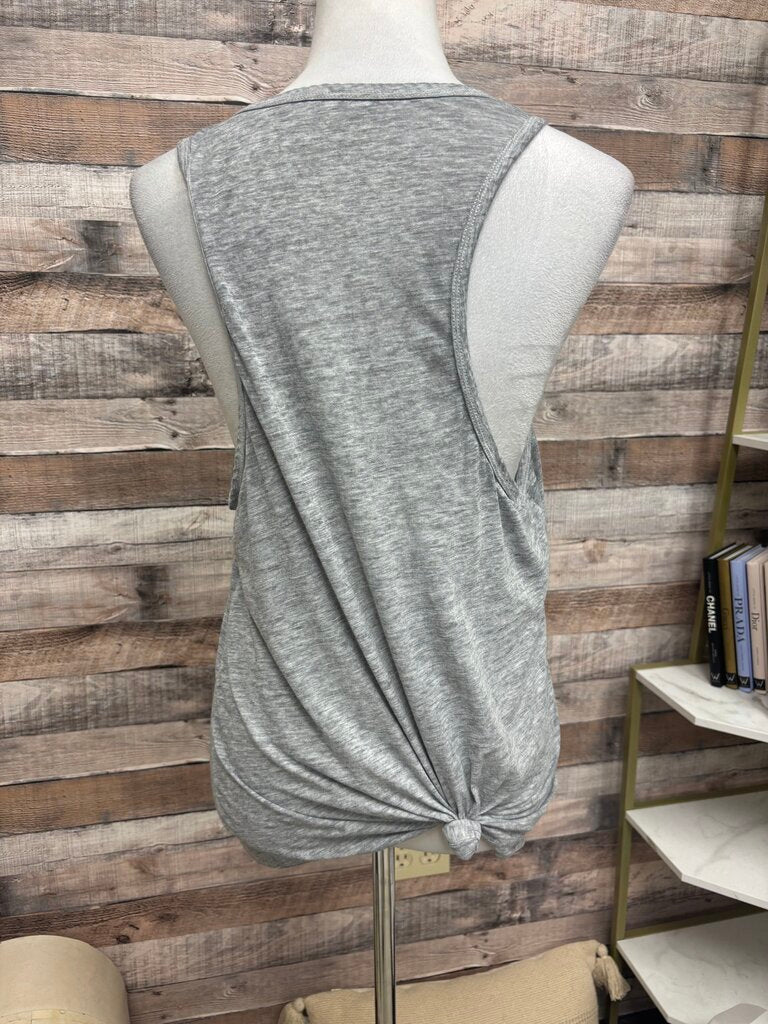 Athleta Light Grey Loose Fit Cropped Tank Top