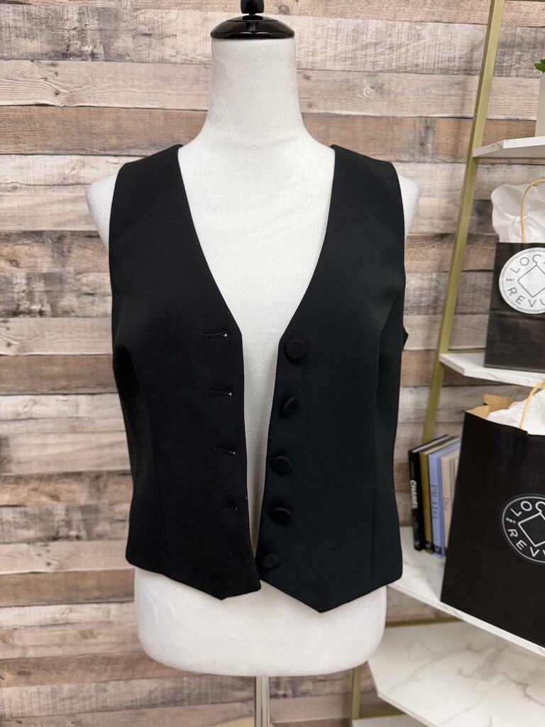 J. Crew Black Tailored Button Vest