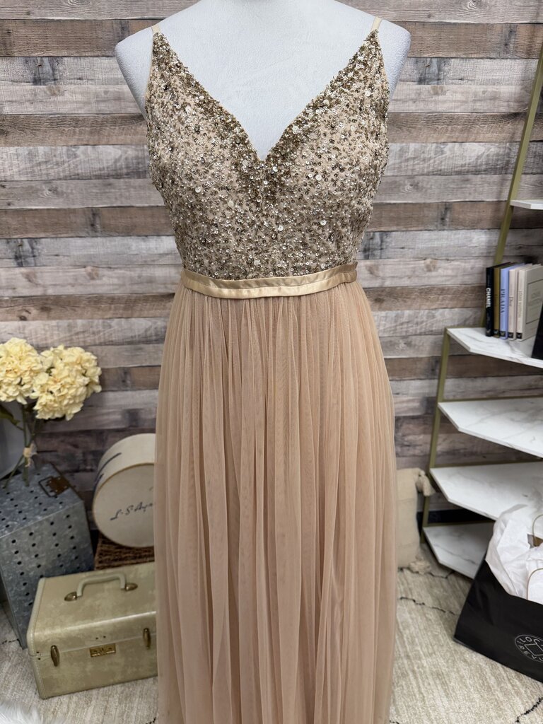 BHLDN Avery Sequin & Tulle Maxi