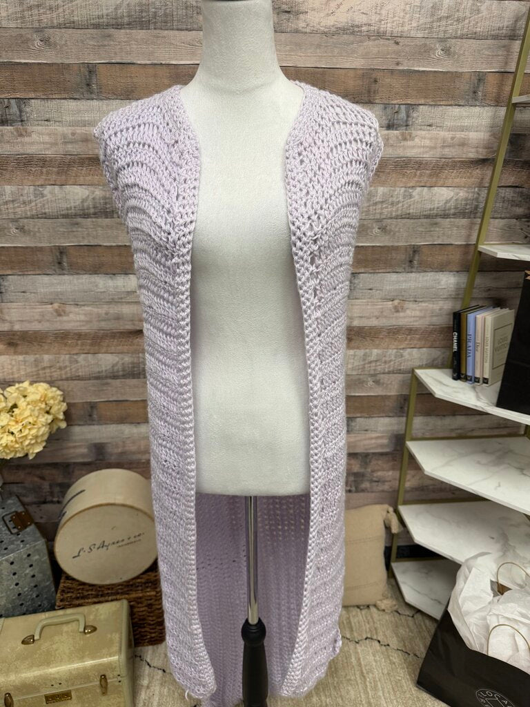 Body by Anca Lilac Sleeveless Duster Sweater