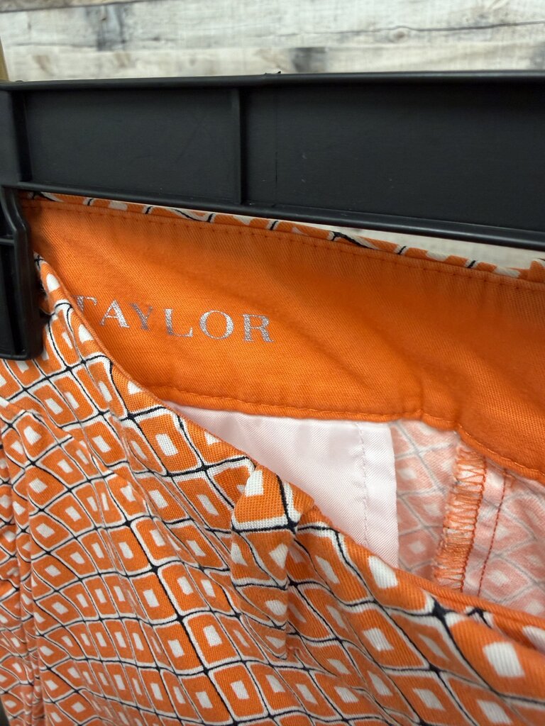 Ann Taylor Orange Geo Bermuda Golf Shorts