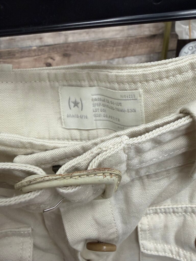 Reissue CA - No Brand Cream Button Down Skirt