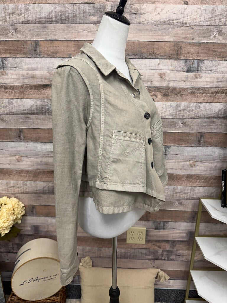 Hei Hei Anthro Khaki Handkerchief Jacket