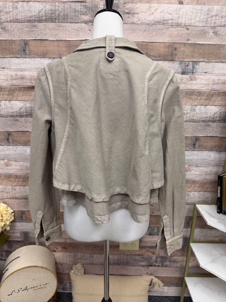 Hei Hei Anthro Khaki Handkerchief Jacket