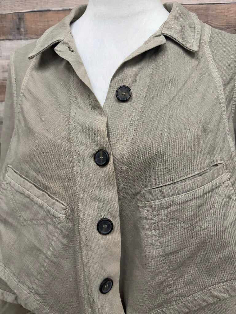 Hei Hei Anthro Khaki Handkerchief Jacket