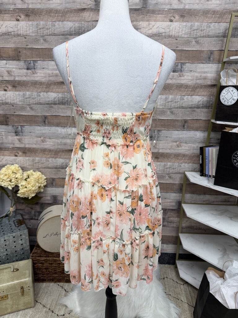 Altar'd State White Floral Patterned Mini Dress