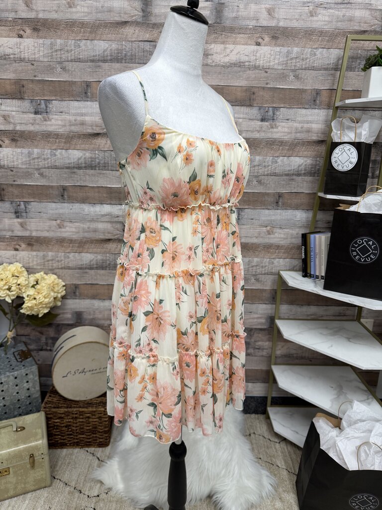 Altar'd State White Floral Patterned Mini Dress