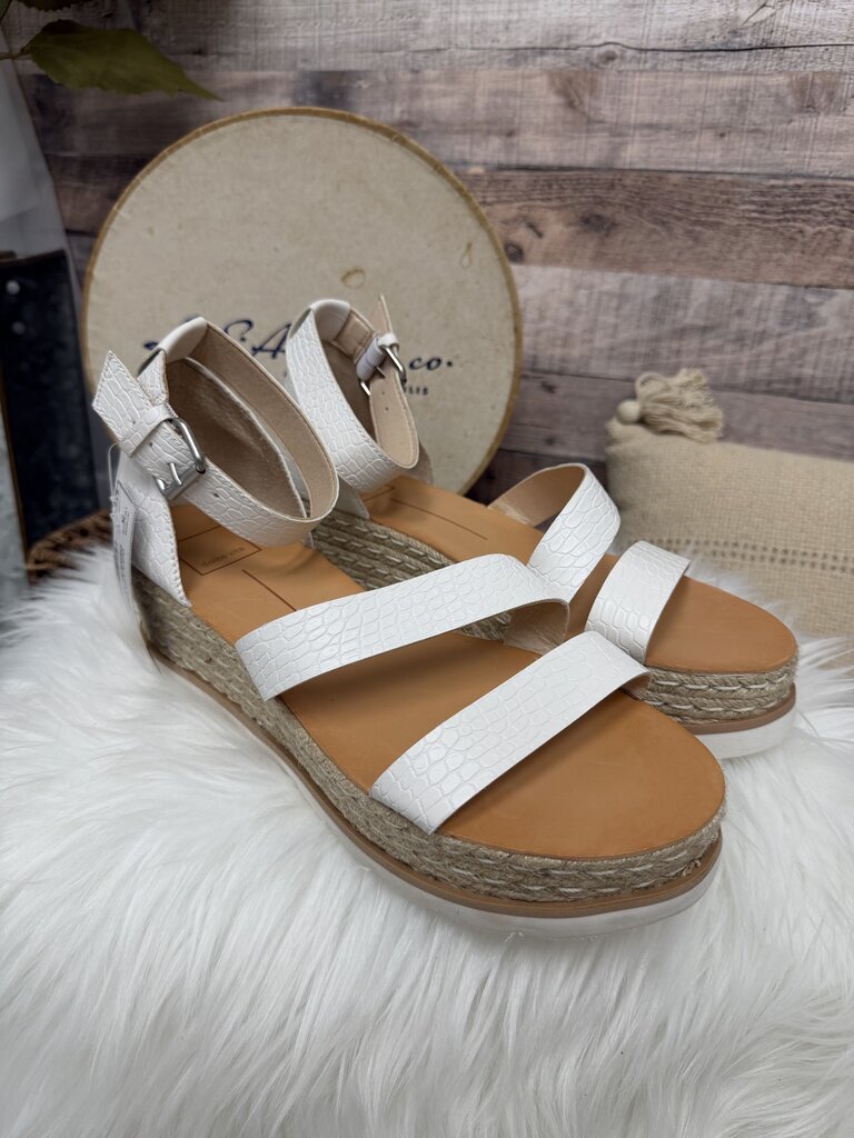 Dolce Vita White Wedge Espadrille