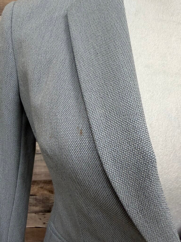 Express Light Blue Twill Single-Button Blazer