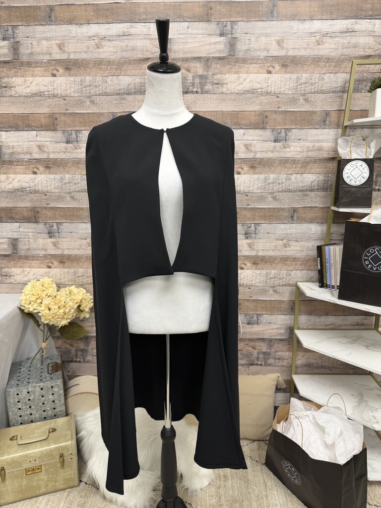 NWT Monique Lhuillier Black Cape Jacket
