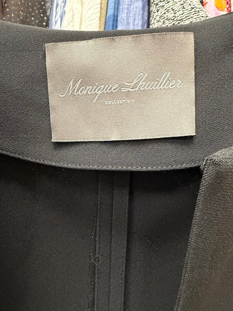 NWT Monique Lhuillier Black Cape Jacket