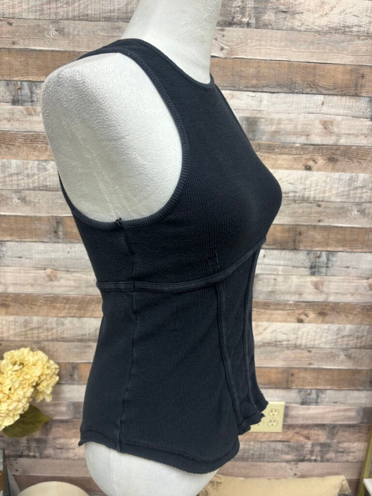 Free People Movement Black Ribbed Tank