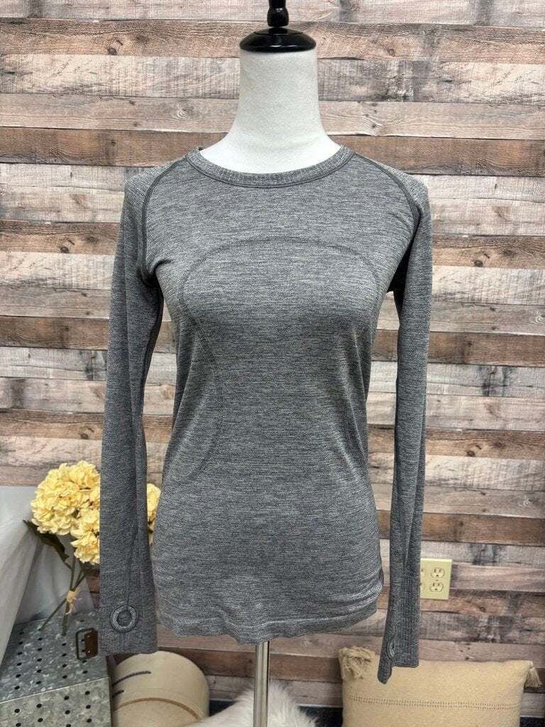 Lululemon Heathered Grey Long Sleeve Crew