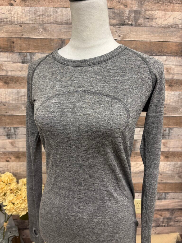Lululemon Heathered Grey Long Sleeve Crew