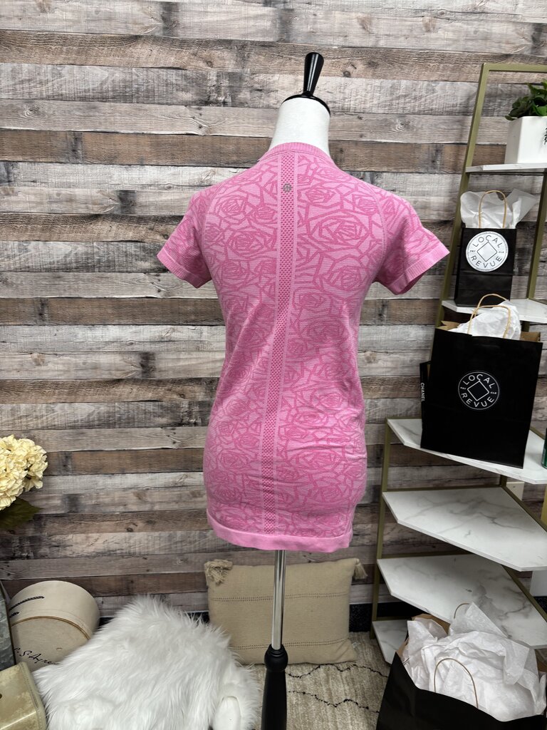 Lululemon Pink Rose Tech Short Sleeve Crew